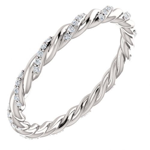 Rope Design Diamond Eternity Ring