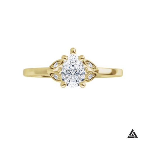 0.50 Carat Pear Brilliant Diamond Engagement Ring