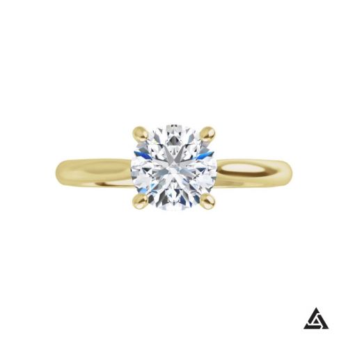 0.80-Carat Round Brilliant Diamond Classic Solitaire Engagement Ring