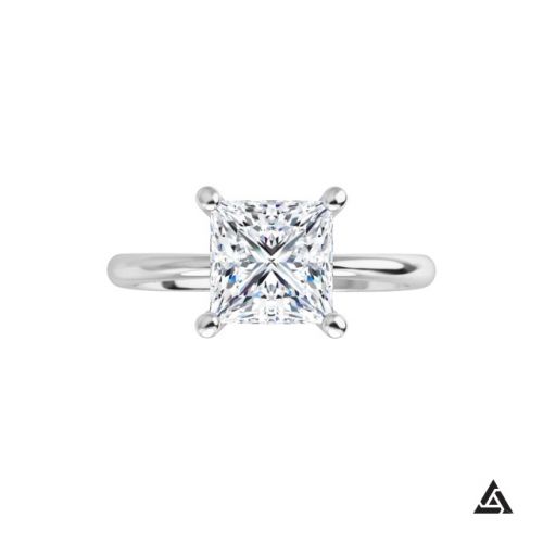1.41-Carat Round Brilliant Diamond Solitaire Engagement Ring