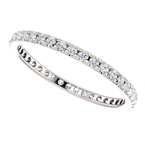 French Set Diamond Eternity Band, 0.5ct