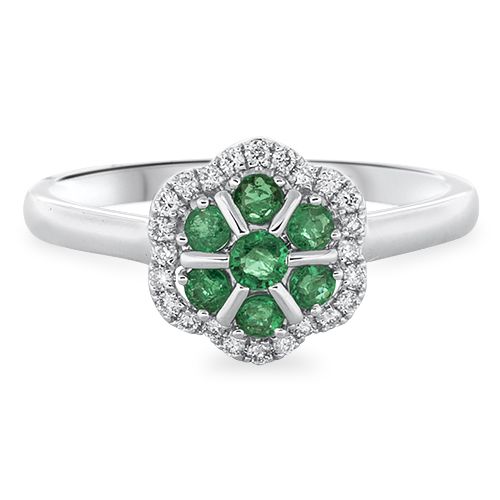 Emerald and Diamond Fashion Ring