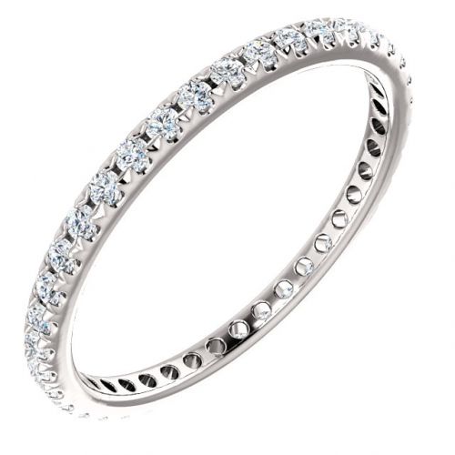 French Set Diamond Eternity Band, 0.5ct