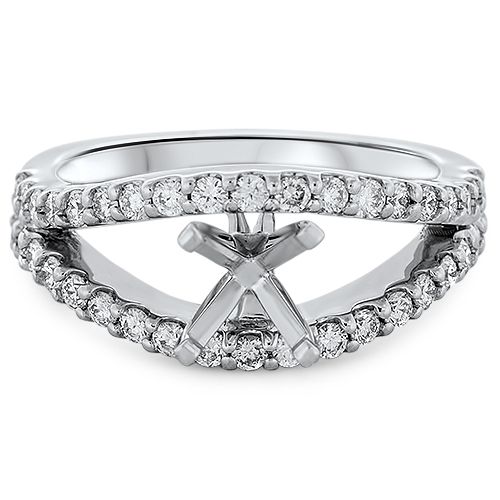 Modern Split Shank Engagement Ring Setting (semi-set)