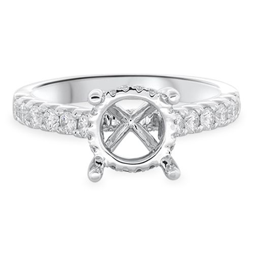 Pave Engagement Ring Setting (semi-set)