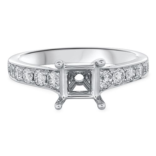 Princess Cut Diamond Engagement Ring (semi-set)