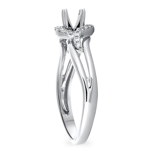 Petite Diamond Engagement Ring Setting (semi-set)