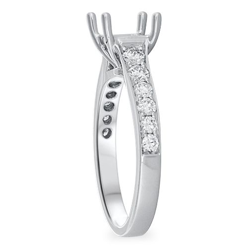 Princess Cut Diamond Engagement Ring (semi-set)