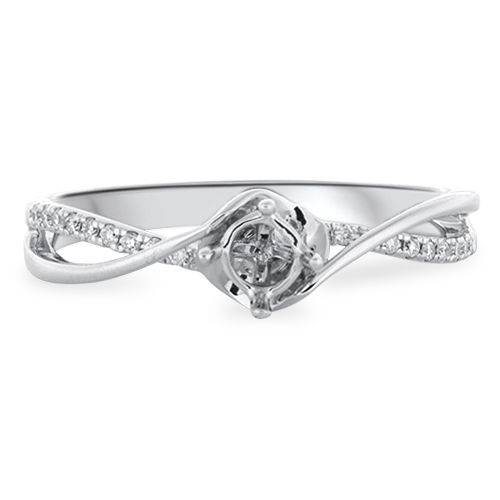 Twist Shank Designer Engagement Ring Setting (semi-set)