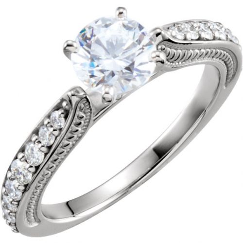 1.00ct Diamond Vintage Inspired Engagement Ring