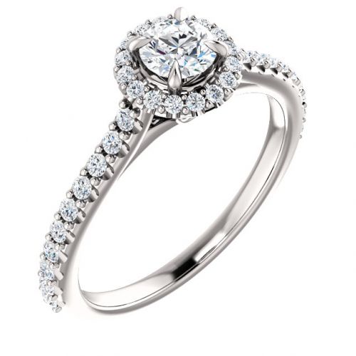 Classic Halo Engagement Ring, 0.25ct