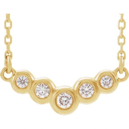 Five Diamonds V Necklace