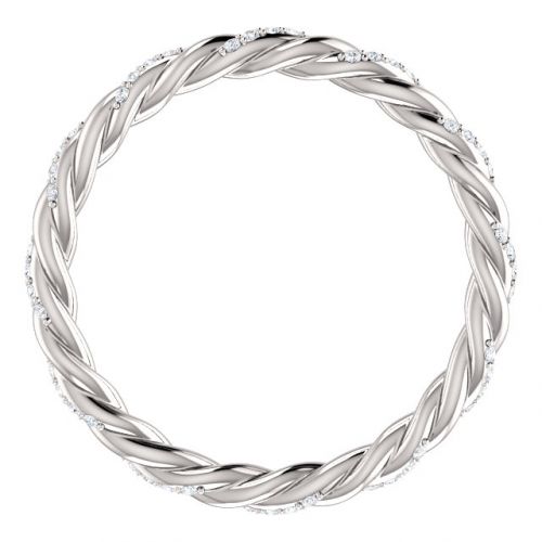 Rope Design Diamond Eternity Ring