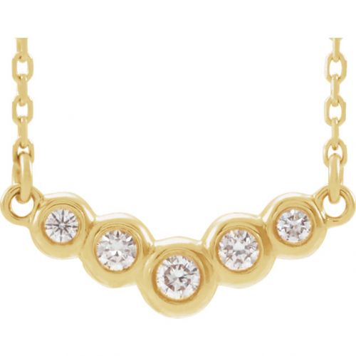 Five Diamonds V Necklace