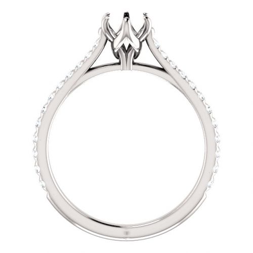 Pavé -set Engagement Ring Setting (semi-set)