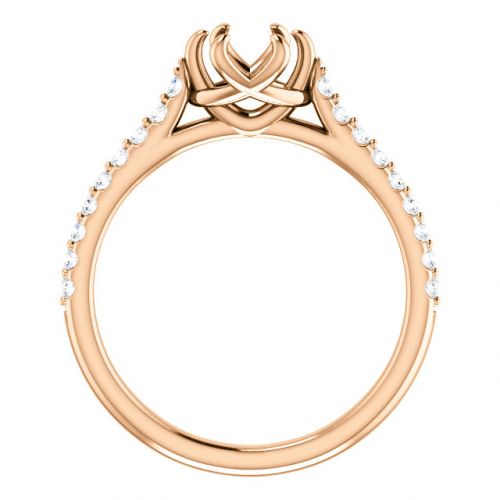 Pavé-set Engagement Ring Setting (semi-set)