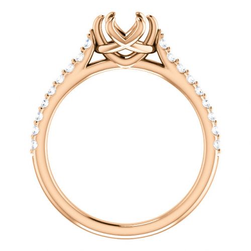 Pavé-set Engagement Ring Setting (semi-set)