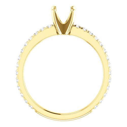 Pavé-set Engagement Ring Setting (semi-set)