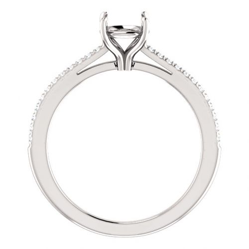 Pavé-set Engagement Ring Setting (semi-set)