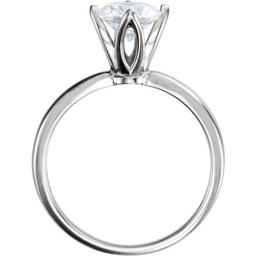 Tulip Set Diamond Engagement Ring, 0.50ct