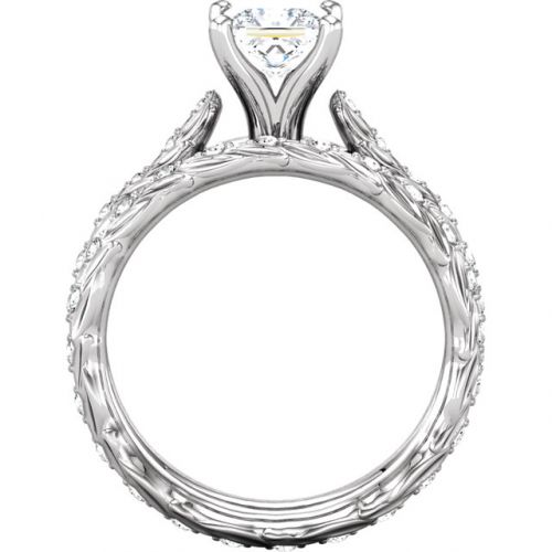 Vintage Inspired Diamond Engagement Ring, 1.00 Cushion Cut