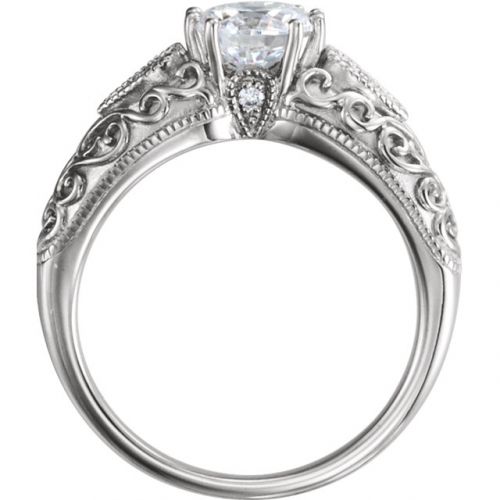 Vintage Inspired Engagement Ring, 0.50ct