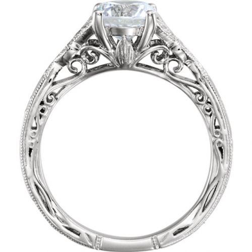 Vintage Inspired Engagement Ring, 0.5ct