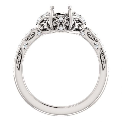 Vintage Inspired Engagement Ring (semi-set)