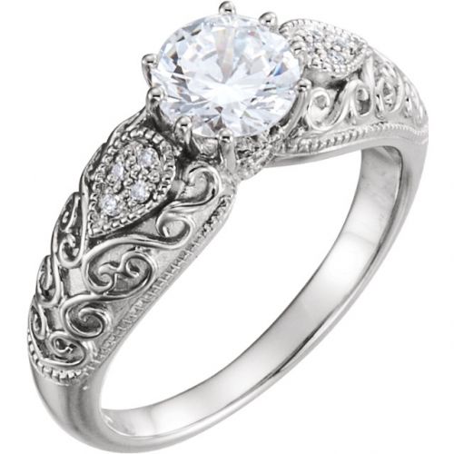 Vintage Inspired Engagement Ring, 0.50ct