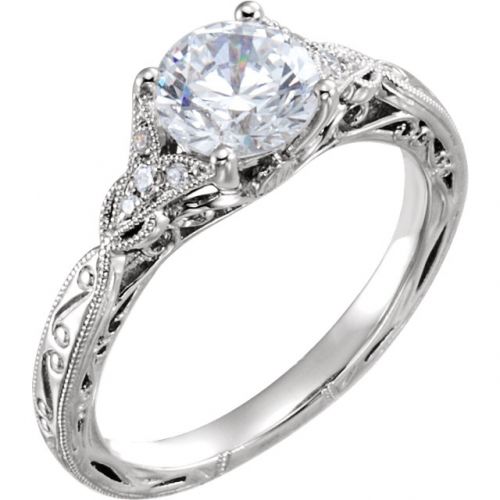 Vintage Inspired Engagement Ring, 0.5ct