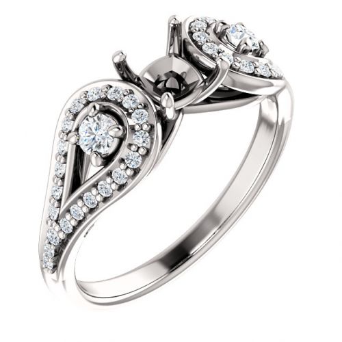 Vintage Inspired Engagement Ring Setting (semi-set)