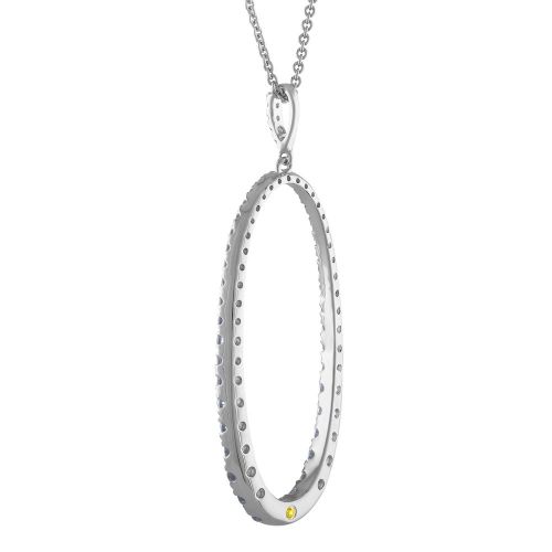 Graduated Diamonds Oval Pendant