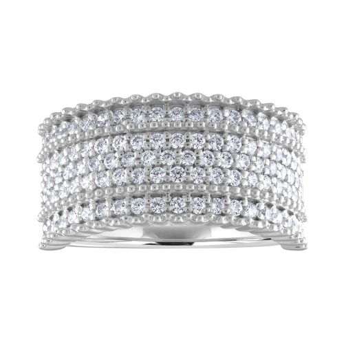 All Lab-created Diamonds Micropavé Anniversary Band