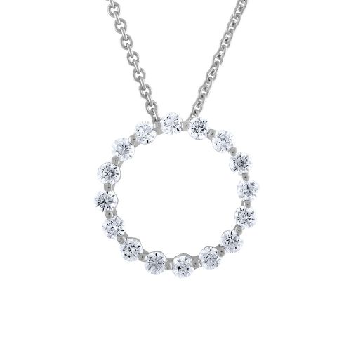 Diamond Open Circle Pendant, 1.00ct.tw