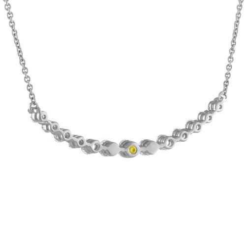 Graduated Diamonds Curve Necklace