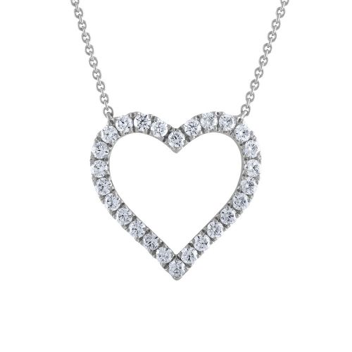 Diamond Open Heart Necklace