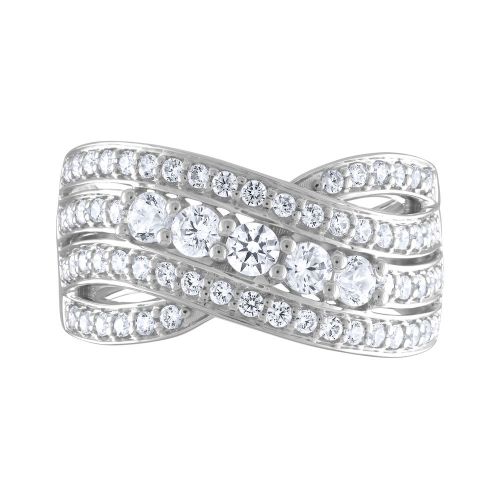 Split Shank Bypass Diamond Ring