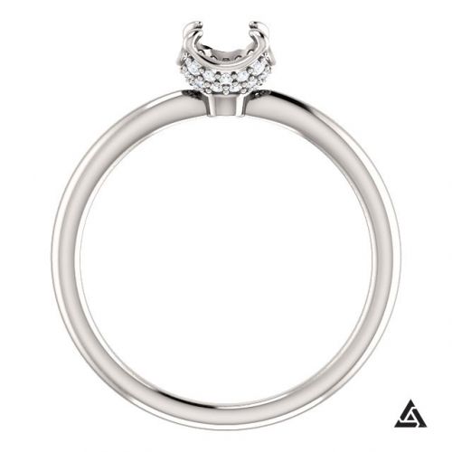 Modern Engagement Ring Setting (semi-set)