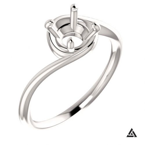 Modern Solitaire Engagement Ring Setting