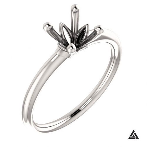 Modern sales solitaire setting