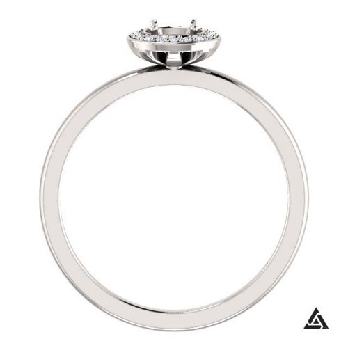 Halo Engagement Ring Setting (semi-set)