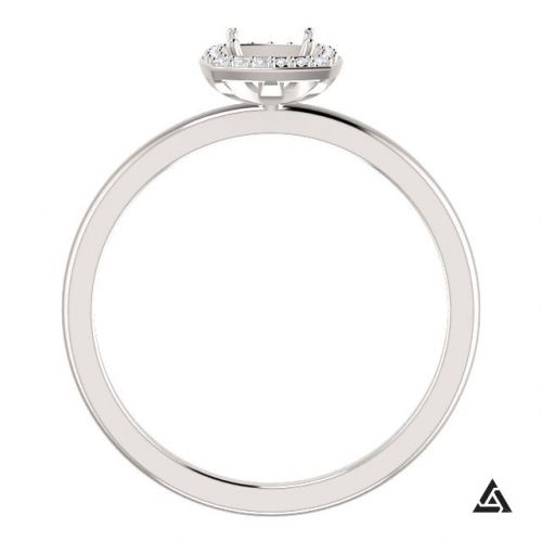 Halo Engagement Ring Setting (semi-set)