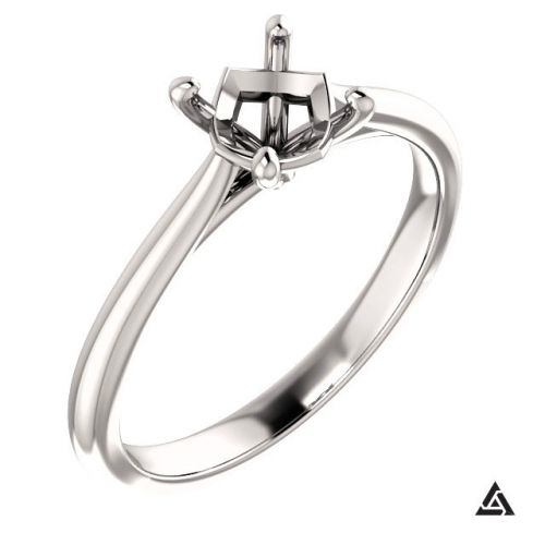 Modern Solitaire Engagement Ring Mounting
