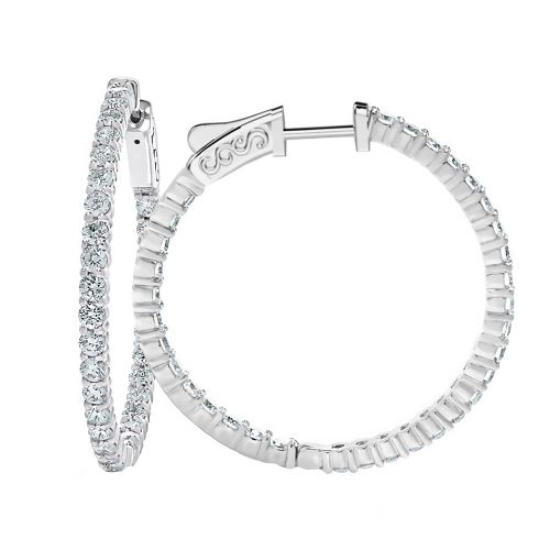 Diamond Hoop Earrings, 2.00ct.tw