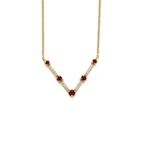 Diamonds and Ruby Necklace