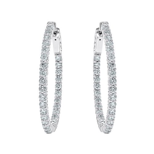 Diamond Hoop Earrings, 2.00ct.tw