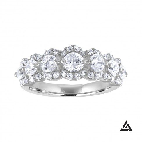 Floral Inspired Diamond Anniversary Band
