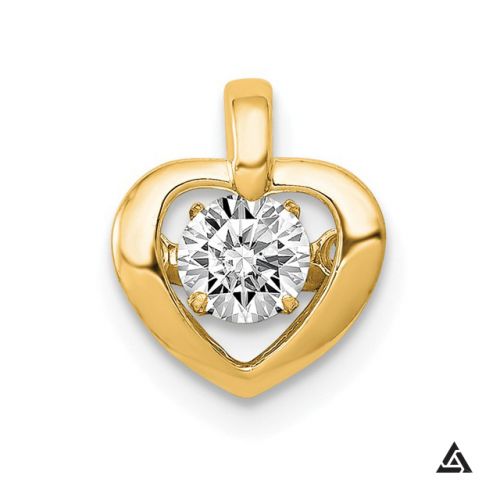 0.25 CT Diamond Heart Pendant and Chain