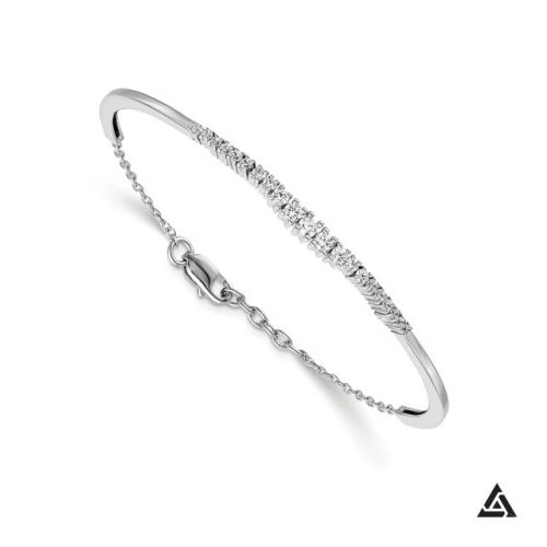 0.74 CTW Diamond Bangle Bracelet