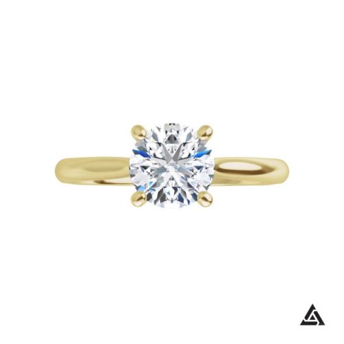 0.80-Carat Round Brilliant Diamond Classic Solitaire Engagement Ring